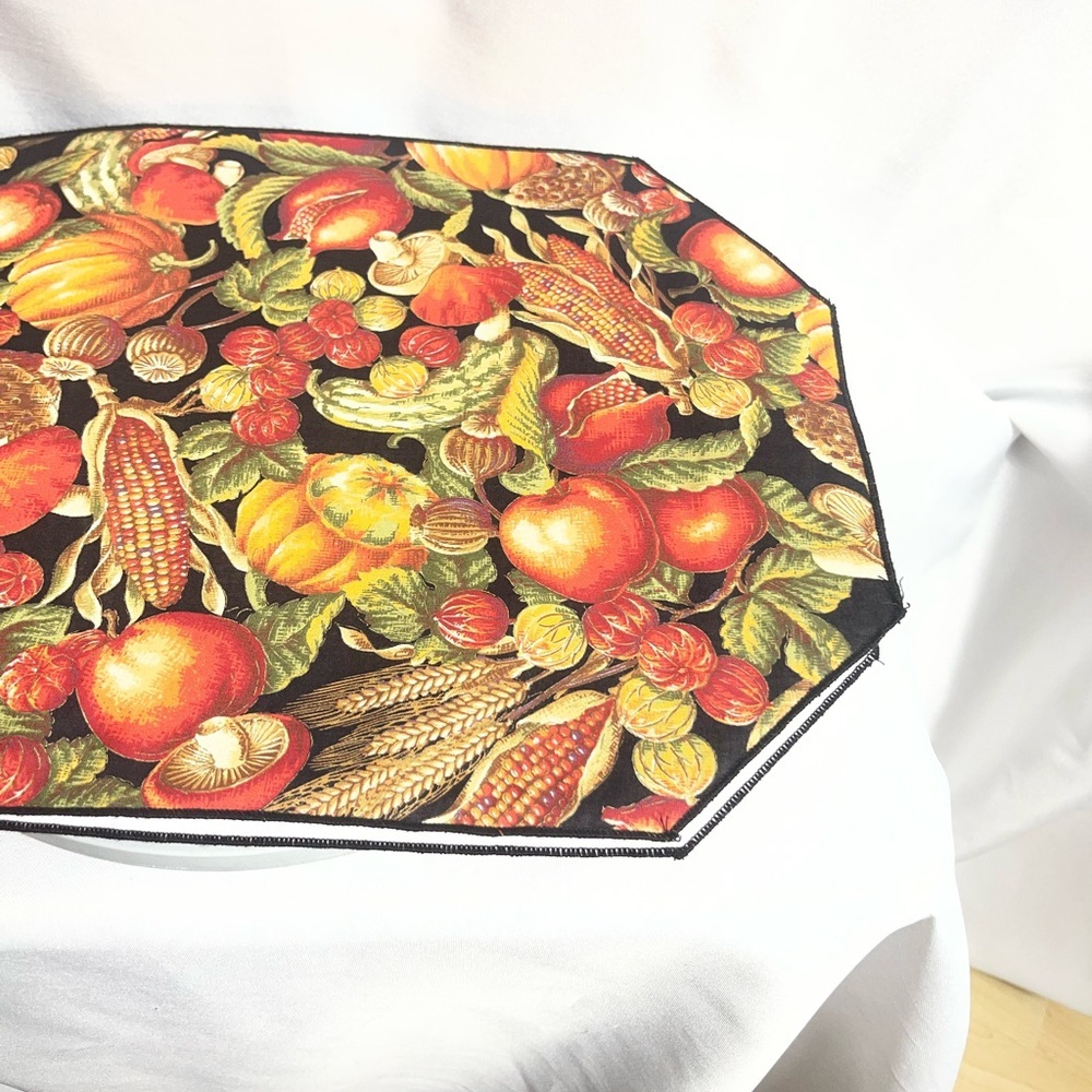 Harvest Table Runner Fall Cornucopia Fruits Gourds Autumn Thanksgiving Decor